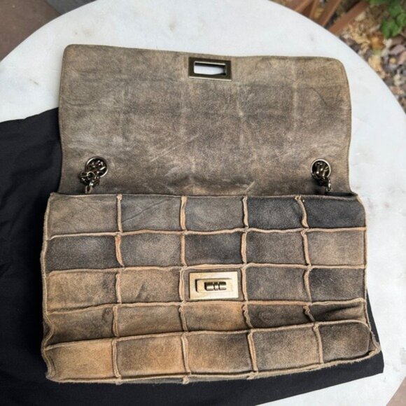 Chanel Suede Patchwork Reissue 225 Single Flap Shoulder Bag - Picture 10 of 16
